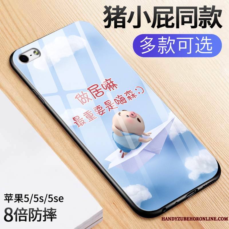 iPhone Se 2020 Marque De Tendance Créatif Amoureux Protection Coque De Téléphone Tout Compris Verre