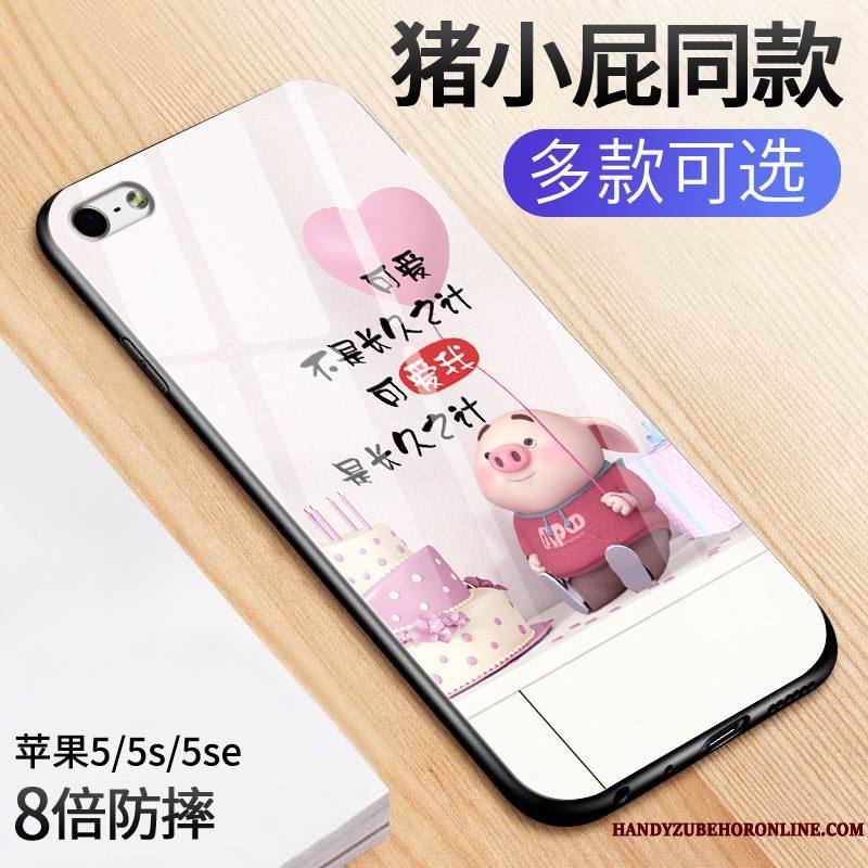 iPhone Se 2020 Marque De Tendance Créatif Amoureux Protection Coque De Téléphone Tout Compris Verre