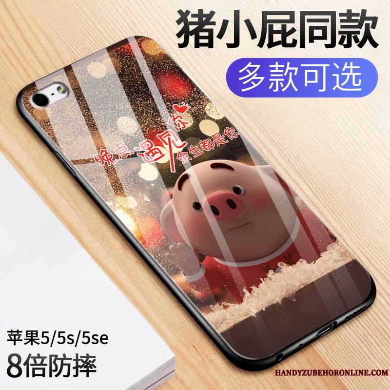 iPhone Se 2020 Marque De Tendance Créatif Amoureux Protection Coque De Téléphone Tout Compris Verre