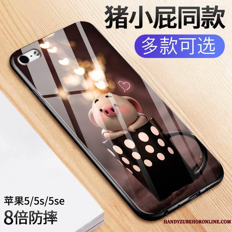 iPhone Se 2020 Marque De Tendance Créatif Amoureux Protection Coque De Téléphone Tout Compris Verre