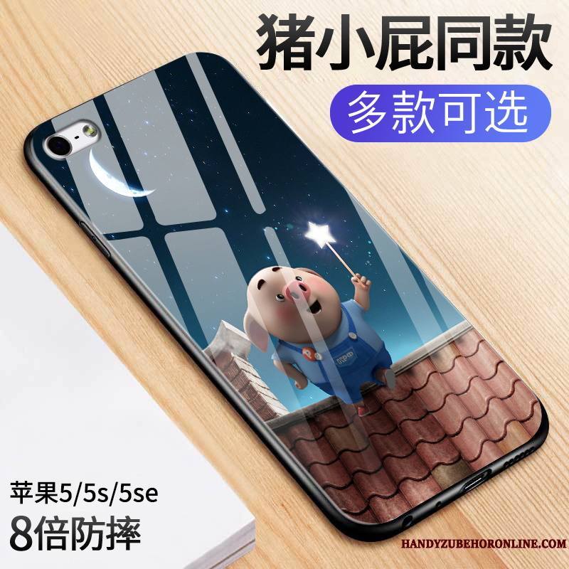 iPhone Se 2020 Marque De Tendance Créatif Amoureux Protection Coque De Téléphone Tout Compris Verre