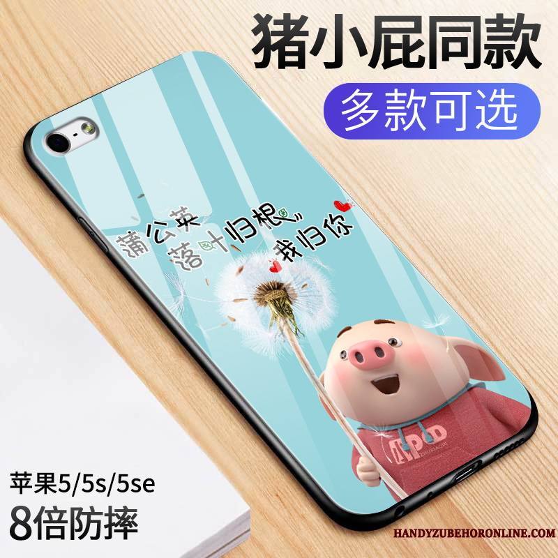 iPhone Se 2020 Marque De Tendance Créatif Amoureux Protection Coque De Téléphone Tout Compris Verre