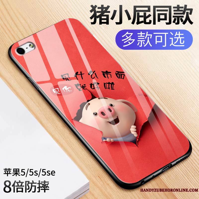 iPhone Se 2020 Marque De Tendance Créatif Amoureux Protection Coque De Téléphone Tout Compris Verre