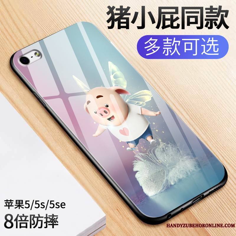 iPhone Se 2020 Marque De Tendance Créatif Amoureux Protection Coque De Téléphone Tout Compris Verre