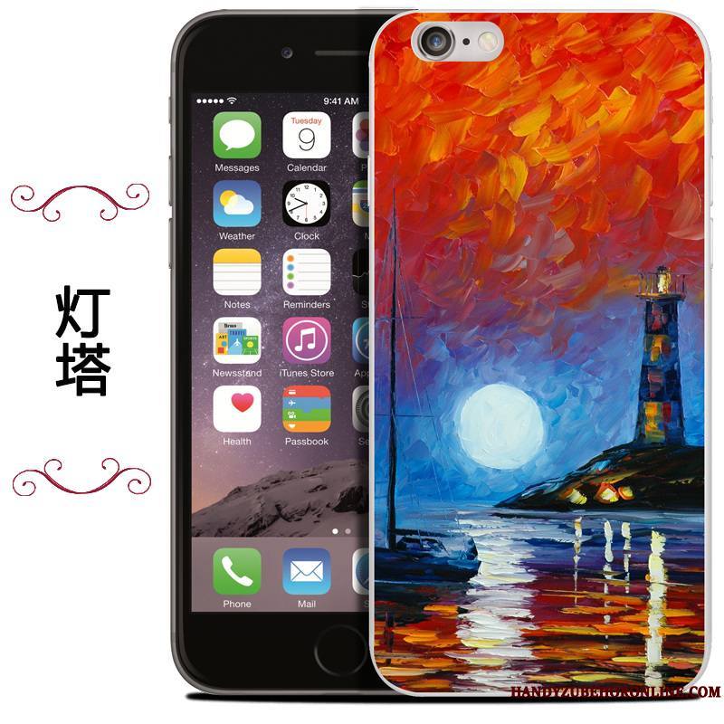 iPhone Se 2020 Sac Coque Silicone De Téléphone Peinture À L'huile Protection