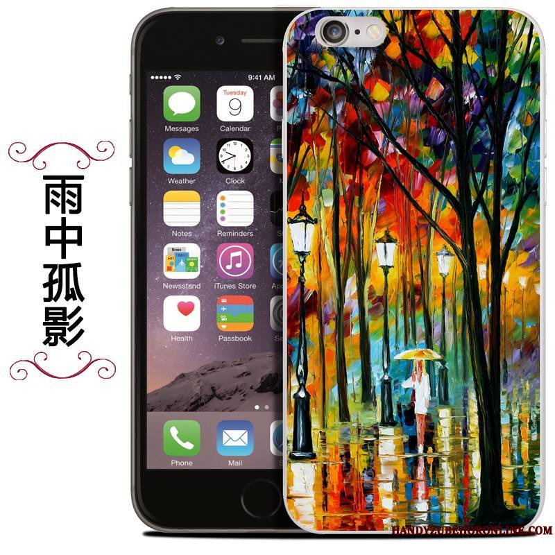 iPhone Se 2020 Sac Coque Silicone De Téléphone Peinture À L'huile Protection