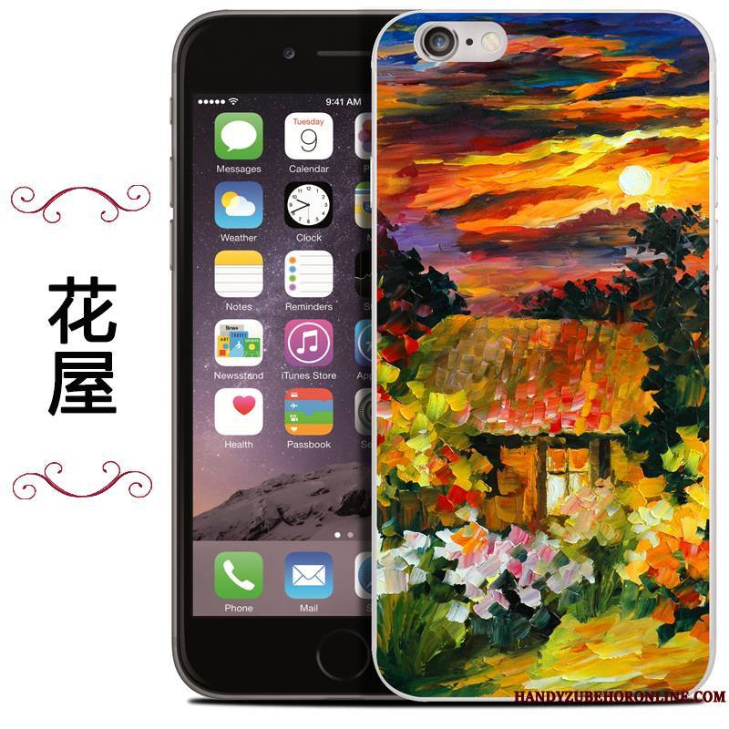 iPhone Se 2020 Sac Coque Silicone De Téléphone Peinture À L'huile Protection