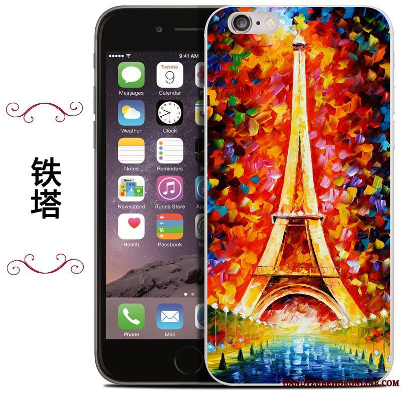 iPhone Se 2020 Sac Coque Silicone De Téléphone Peinture À L'huile Protection