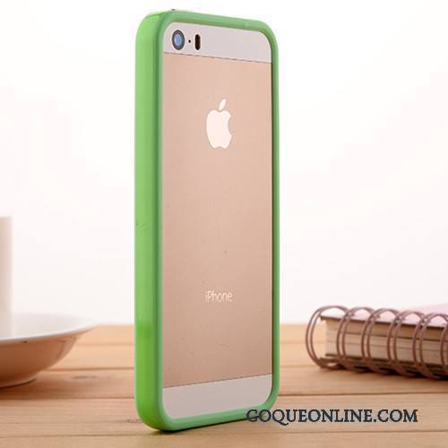 iPhone Se Border Vert Téléphone Portable Coque Fluide Doux Silicone De Téléphone