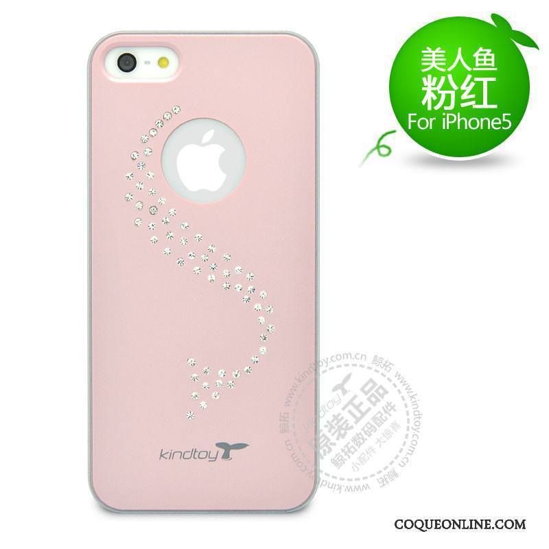 iPhone Se Coque De Téléphone Rose Protection Strass Étui Rouge Mode