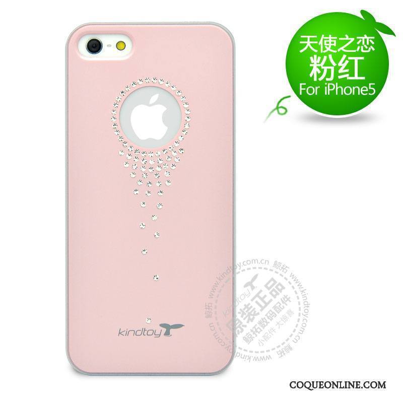 iPhone Se Coque De Téléphone Rose Protection Strass Étui Rouge Mode