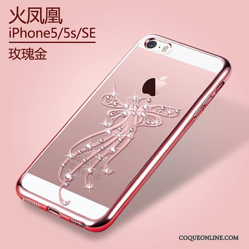 iPhone Se Coque Étui Placage Transparent De Téléphone Nouveau Téléphone Portable