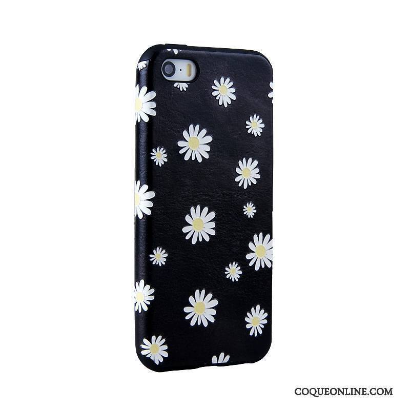 iPhone Se Dessin Animé Bleu Tendance Coque De Téléphone Peinture Protection Fluide Doux