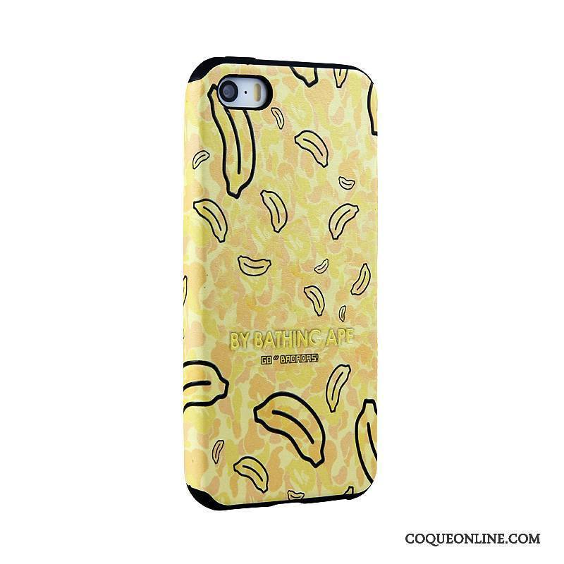 iPhone Se Dessin Animé Bleu Tendance Coque De Téléphone Peinture Protection Fluide Doux