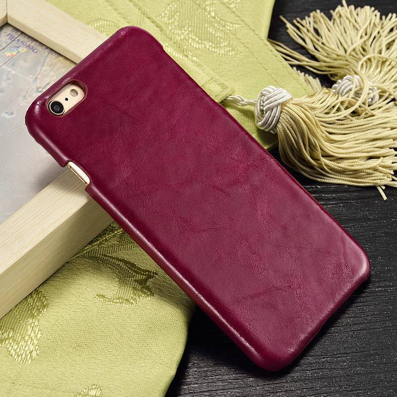 iPhone Se Protection Cuir Véritable Luxe Incassable Étui En Cuir Personnalisé Coque De Téléphone