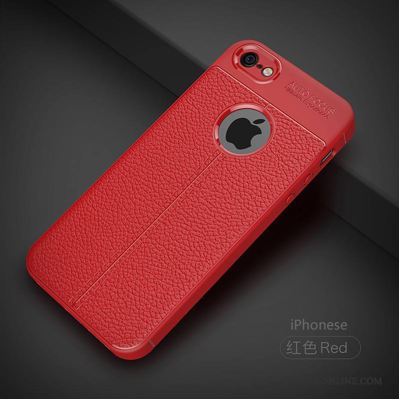 iPhone Se Simple Incassable Cuir Coque De Téléphone Étui Protection Silicone