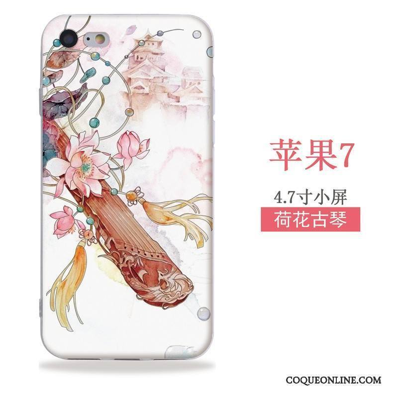 iPhone Se Style Chinois Ornements Suspendus Vent Silicone Tout Compris Coque De Téléphone Étui