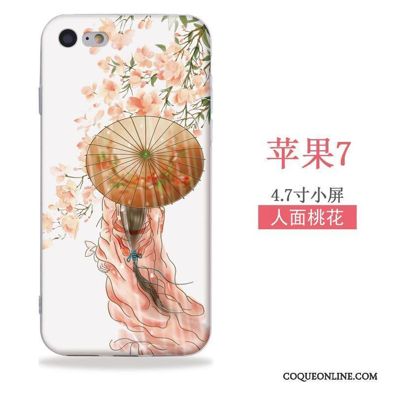 iPhone Se Style Chinois Ornements Suspendus Vent Silicone Tout Compris Coque De Téléphone Étui