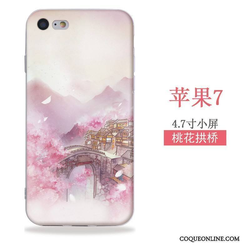 iPhone Se Style Chinois Ornements Suspendus Vent Silicone Tout Compris Coque De Téléphone Étui