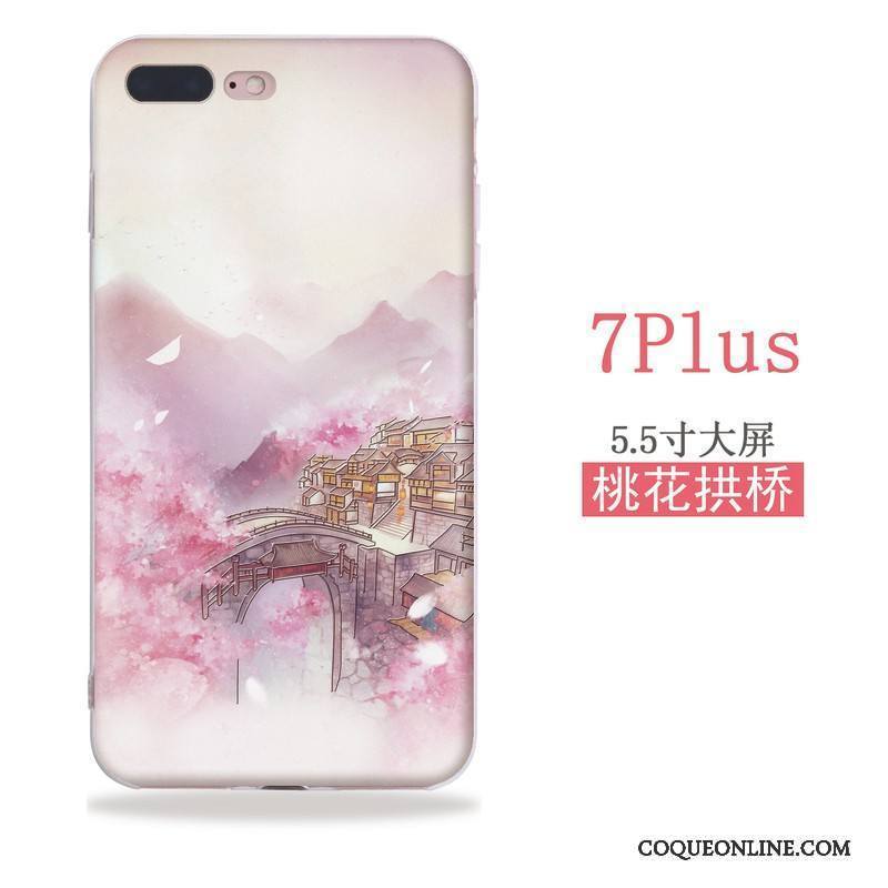 iPhone Se Style Chinois Ornements Suspendus Vent Silicone Tout Compris Coque De Téléphone Étui