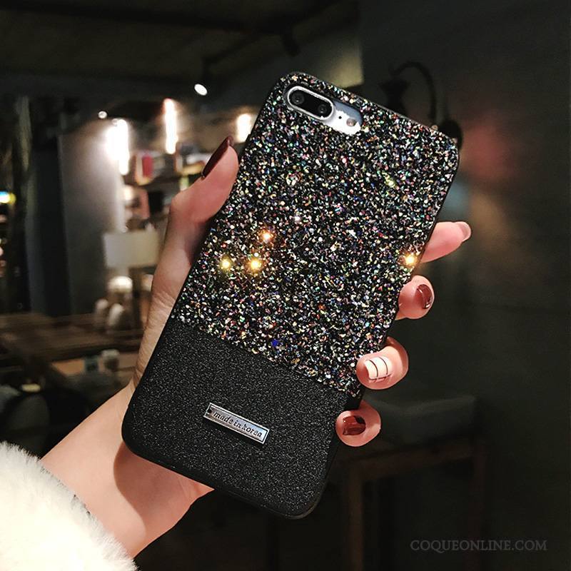 iPhone X Coloré Rose Coque De Téléphone Couture Couleurs Créatif Strass Tendance