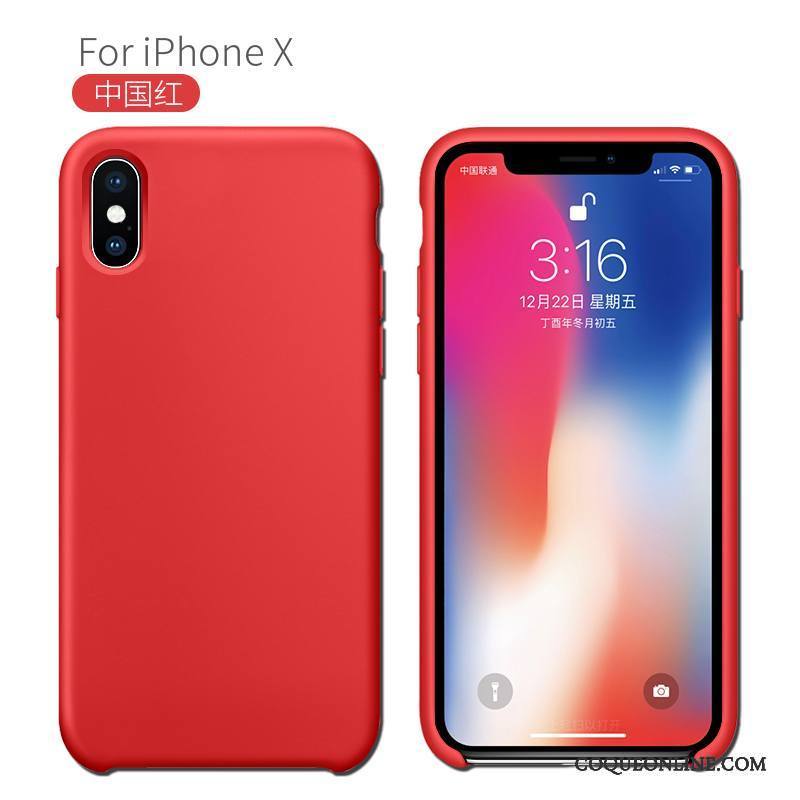 iPhone X Coque Bleu Créatif Protection Fluide Doux Étui Incassable Silicone