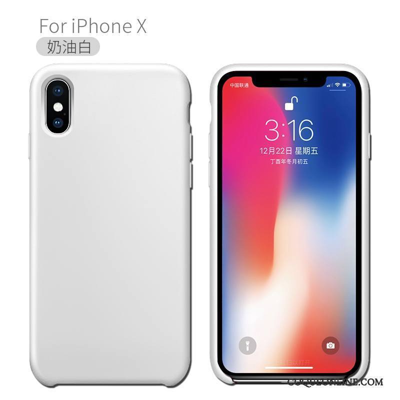 iPhone X Coque Bleu Créatif Protection Fluide Doux Étui Incassable Silicone