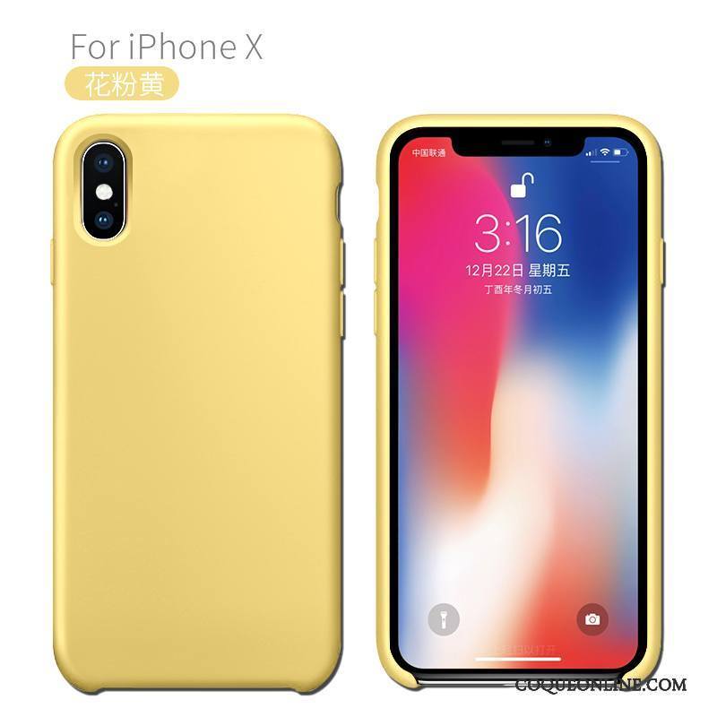 iPhone X Coque Bleu Créatif Protection Fluide Doux Étui Incassable Silicone