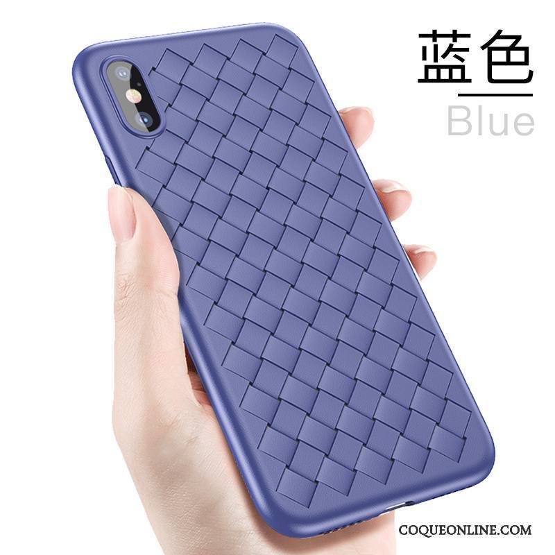 iPhone X Coque De Téléphone Bleu Incassable Étui Tout Compris Nouveau Fluide Doux