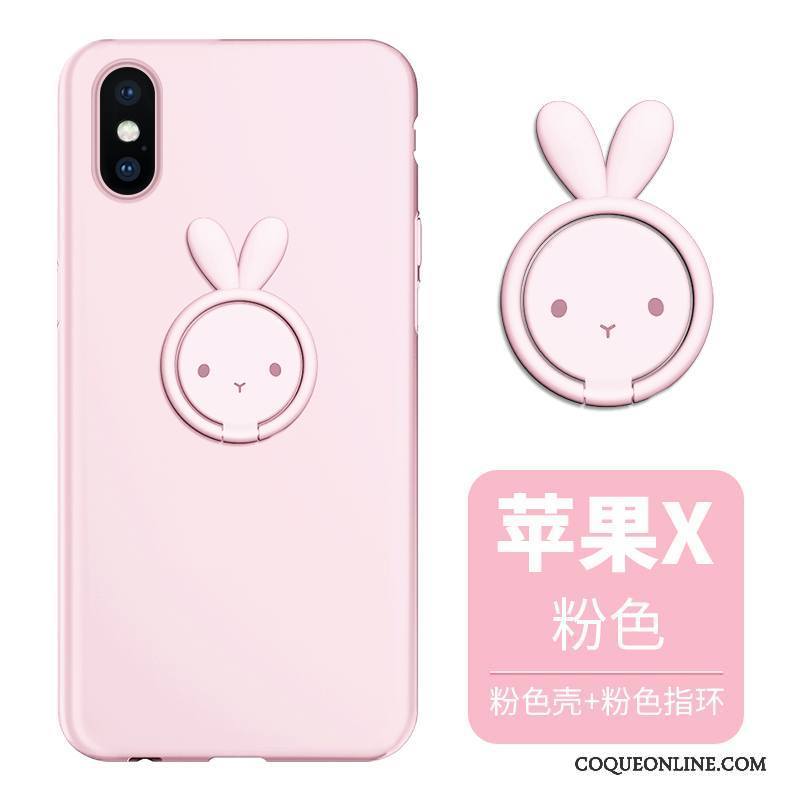 iPhone X Coque De Téléphone Délavé En Daim Silicone Étui Fluide Doux Rose Nouveau