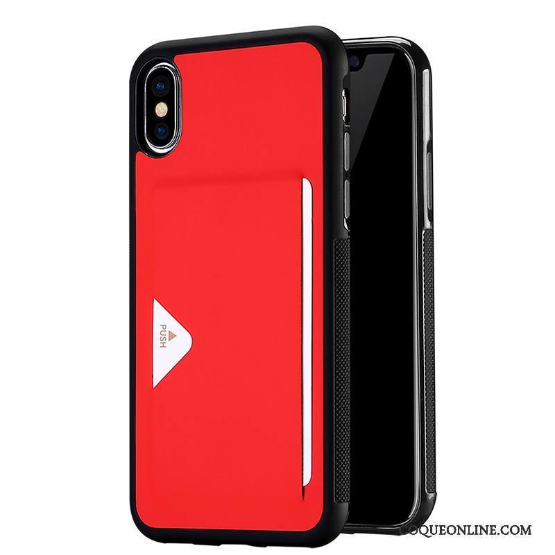 iPhone X Coque De Téléphone Fluide Doux Tout Compris Carte Étui En Cuir Protection Business