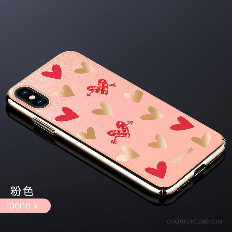 iPhone X Coque De Téléphone Incassable Créatif Marque De Tendance Or Rose Strass