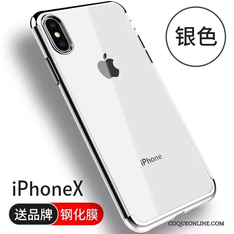 iPhone X Coque De Téléphone Silicone Incassable Transparent Tendance Étui Nouveau