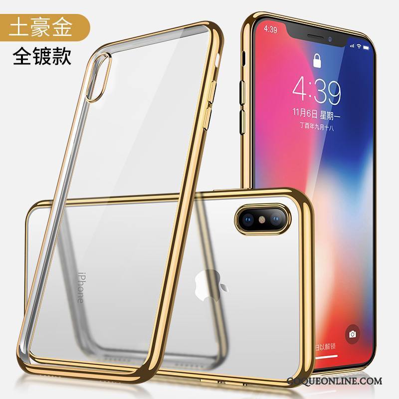 iPhone X Coque De Téléphone Transparent Nouveau Très Mince Tout Compris Or Incassable