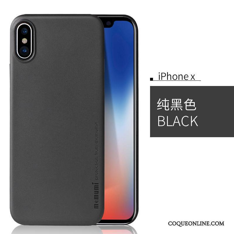iPhone X Coque Délavé En Daim Difficile Noir Nouveau Très Mince Tout Compris