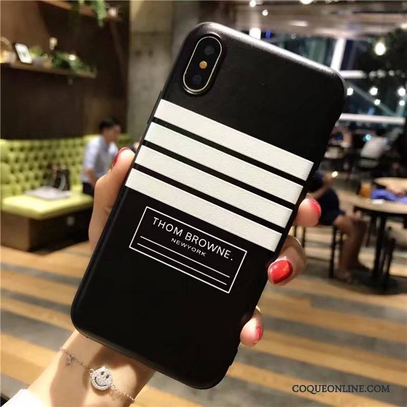 iPhone X Coque Gaufrage Créatif Silicone Fluide Doux Marque De Tendance Nouveau Tout Compris