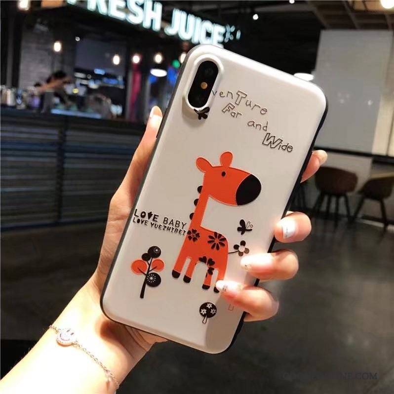 iPhone X Coque Gaufrage Créatif Silicone Fluide Doux Marque De Tendance Nouveau Tout Compris