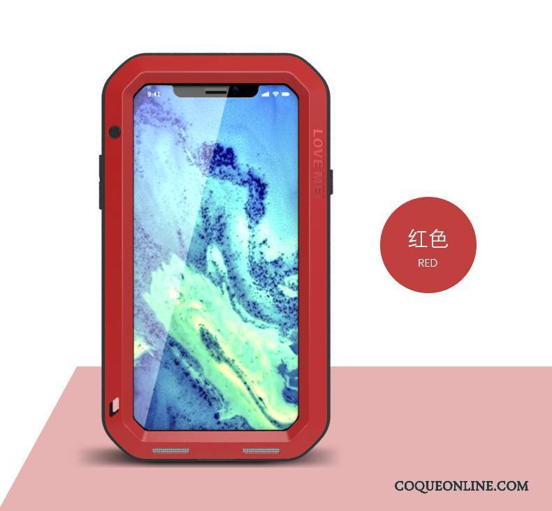 iPhone X Coque Incassable Silicone Étui Décompression Protection Outdoor Argent