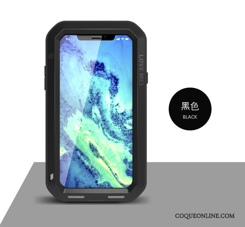 iPhone X Coque Incassable Silicone Étui Décompression Protection Outdoor Argent