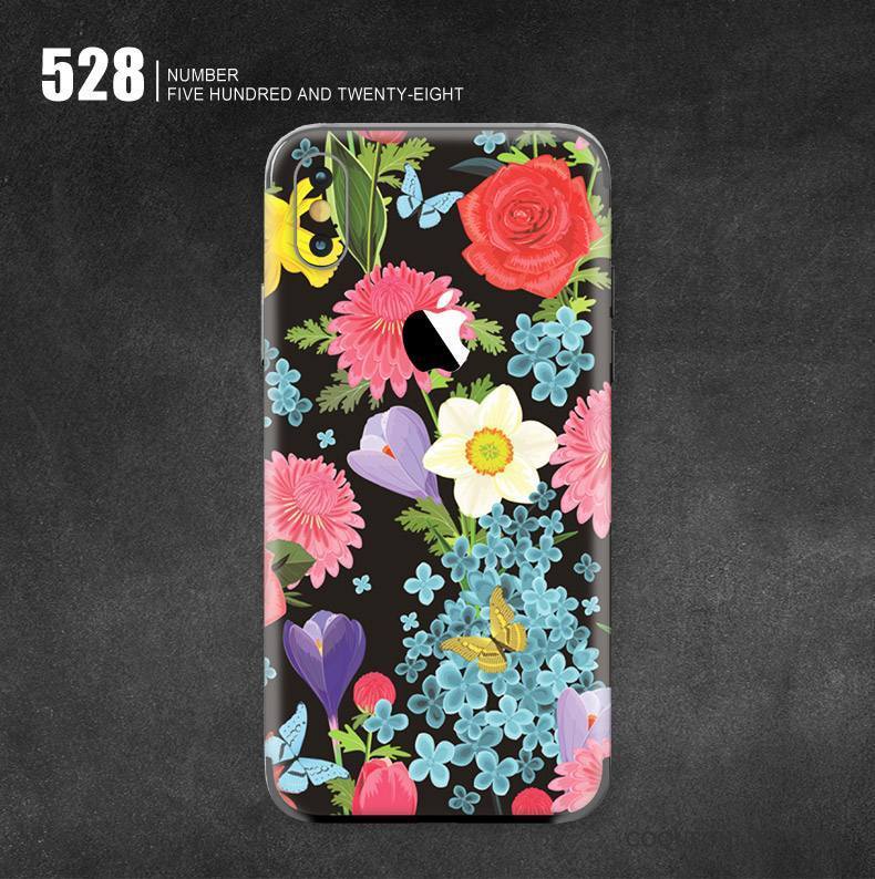 iPhone X Coque Membrane Téléphone Portable Art Protection Jaune Peinture Fleurs