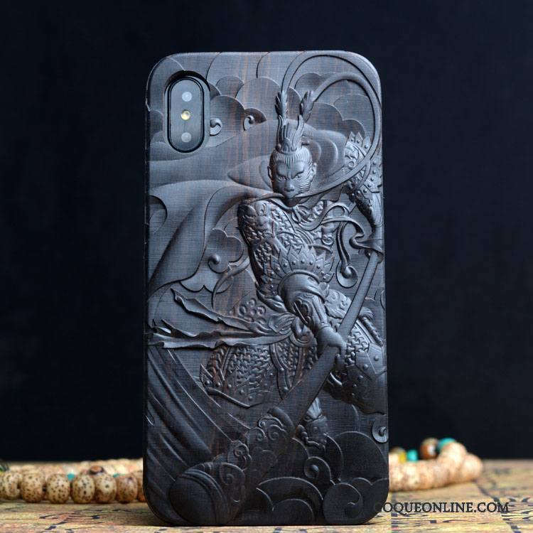 iPhone X Coque Tout Compris Bois De Santal Étui Ethnique Incassable Personnalité Créatif