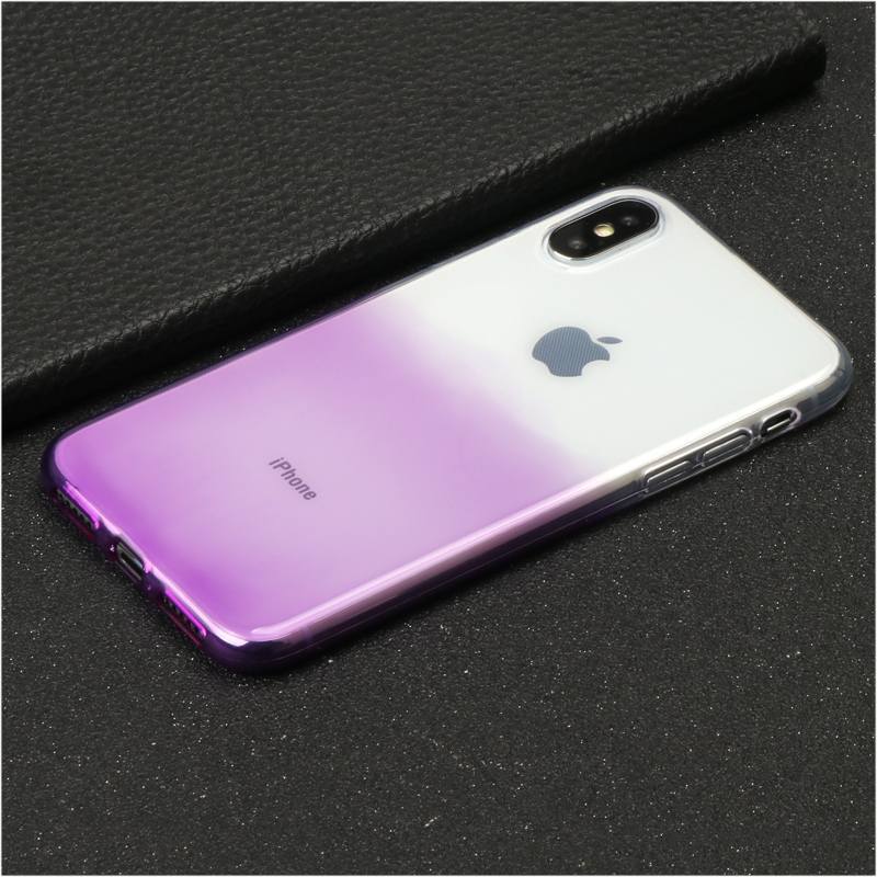 iPhone X Coque Tout Compris Transparent Strass Incassable Marque De Tendance Violet Luxe