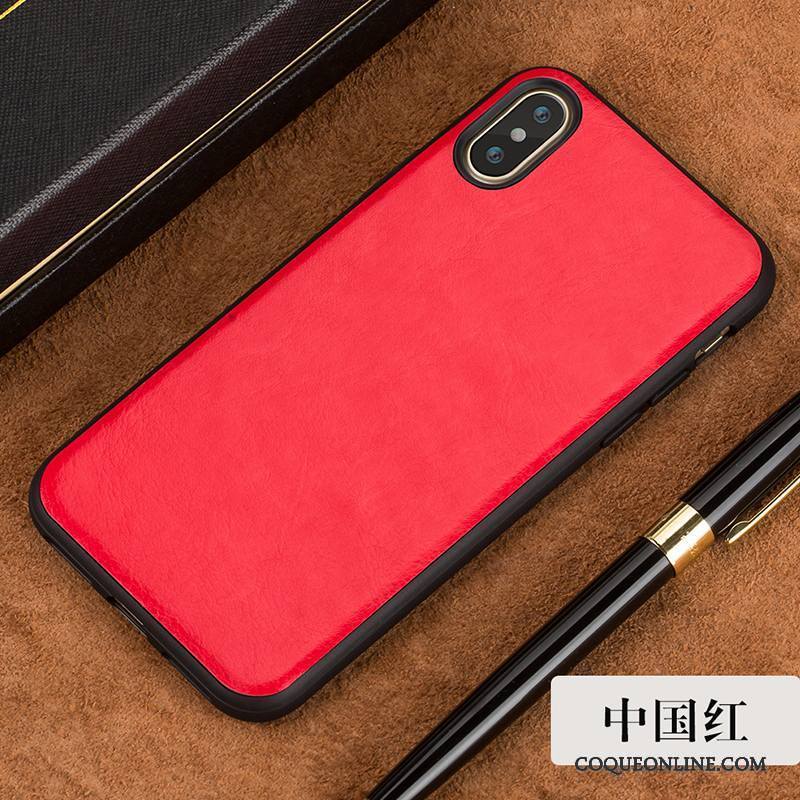 iPhone X Coque Tout Compris Étui Protection Incassable Très Mince Noir Étui En Cuir