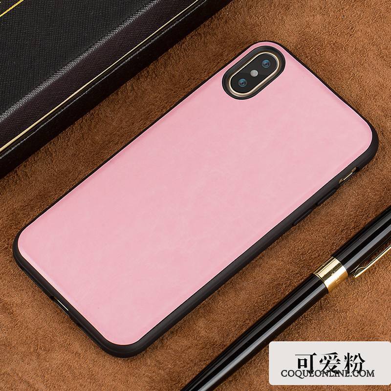 iPhone X Coque Tout Compris Étui Protection Incassable Très Mince Noir Étui En Cuir