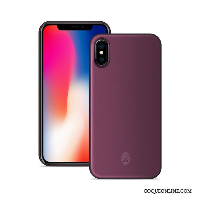 iPhone X Coque Très Mince Protection Délavé En Daim De Téléphone Orange