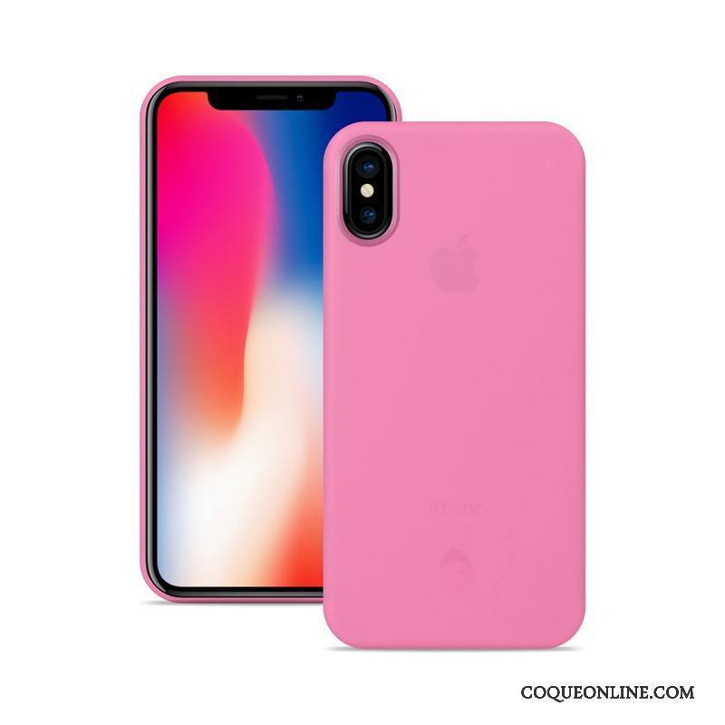 iPhone X Coque Très Mince Protection Délavé En Daim De Téléphone Orange