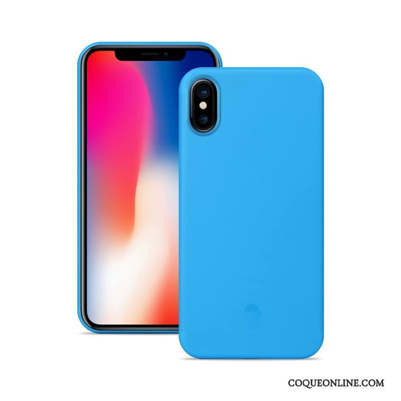 iPhone X Coque Très Mince Protection Délavé En Daim De Téléphone Orange