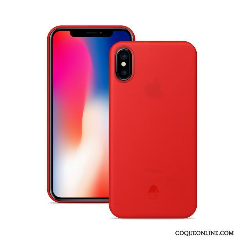 iPhone X Coque Très Mince Protection Délavé En Daim De Téléphone Orange