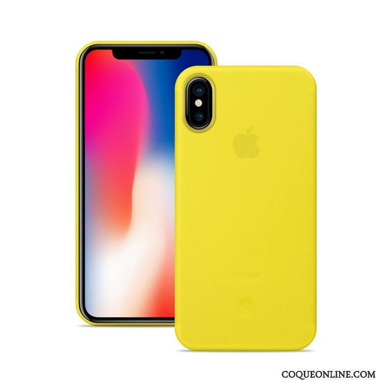 iPhone X Coque Très Mince Protection Délavé En Daim De Téléphone Orange