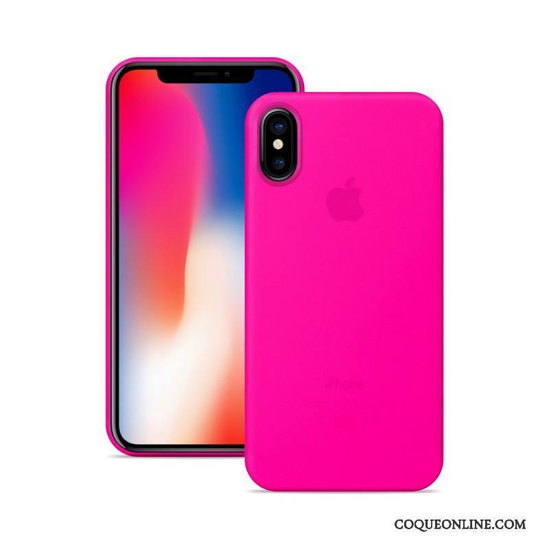 iPhone X Coque Très Mince Protection Délavé En Daim De Téléphone Orange